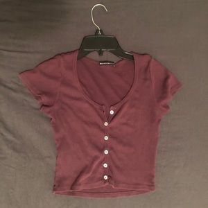 Brandy Melville Button up Crop Top